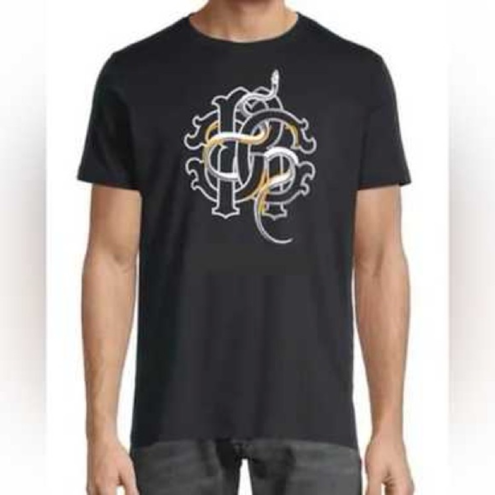 Roberto Cavalli Snake Logo Monogram Tee T-shirt